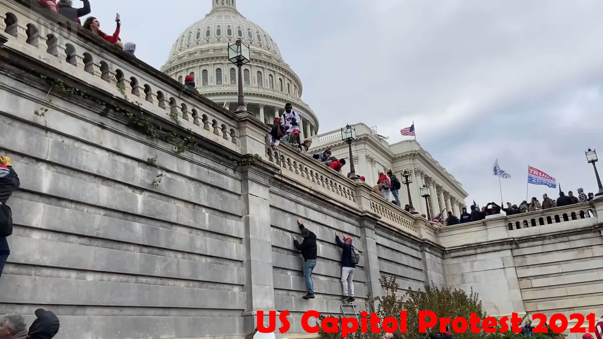 the capitol riots climbing wall